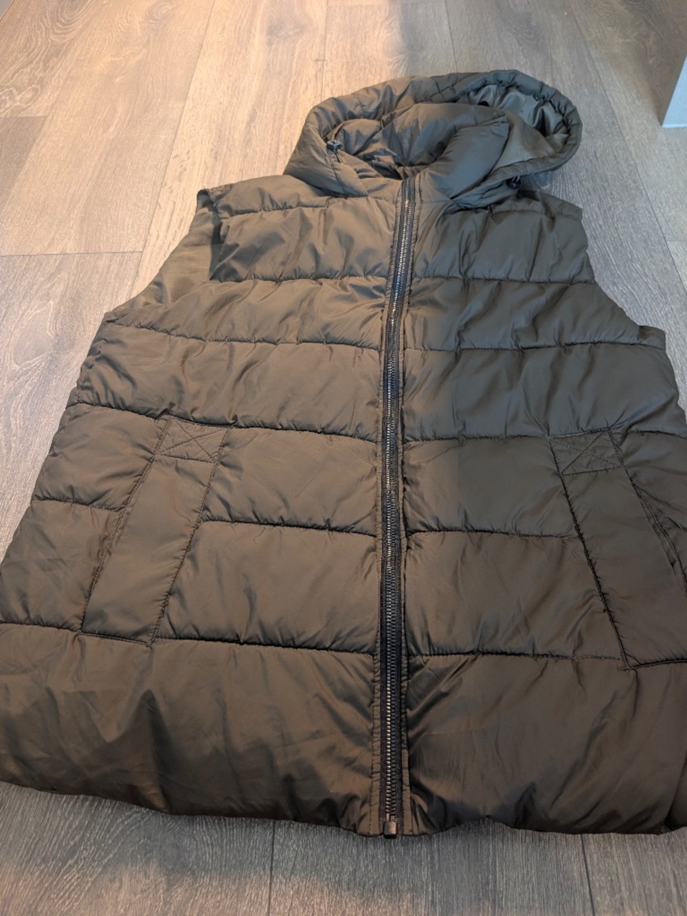 Zara Hunter Green Puffer Vest